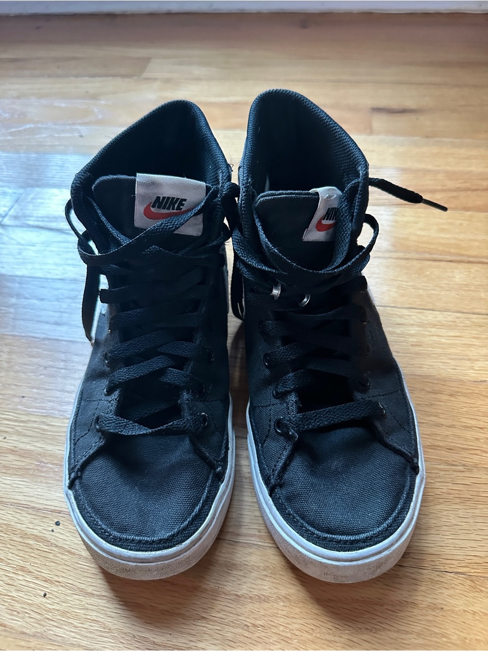 Nike Court Legacy Canvas Mid Sneakers Black White Women’s 8
